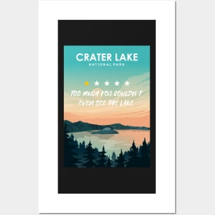 Crater Lake National One star review subpar park Travel Poster Posters and Art